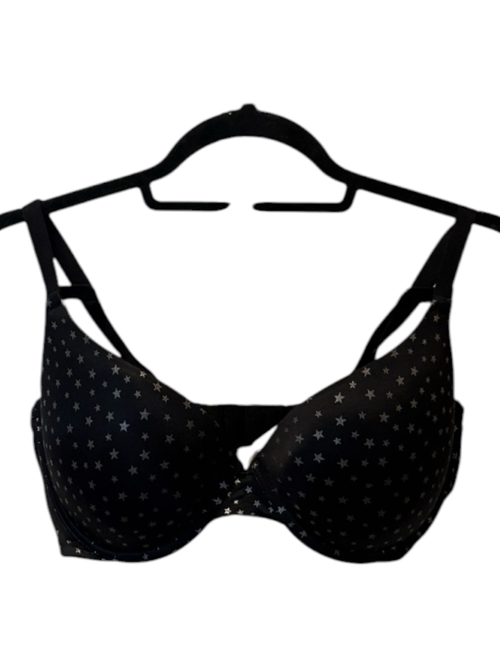 Victoria Secret PINK Black Star Print T-Shirt Bra